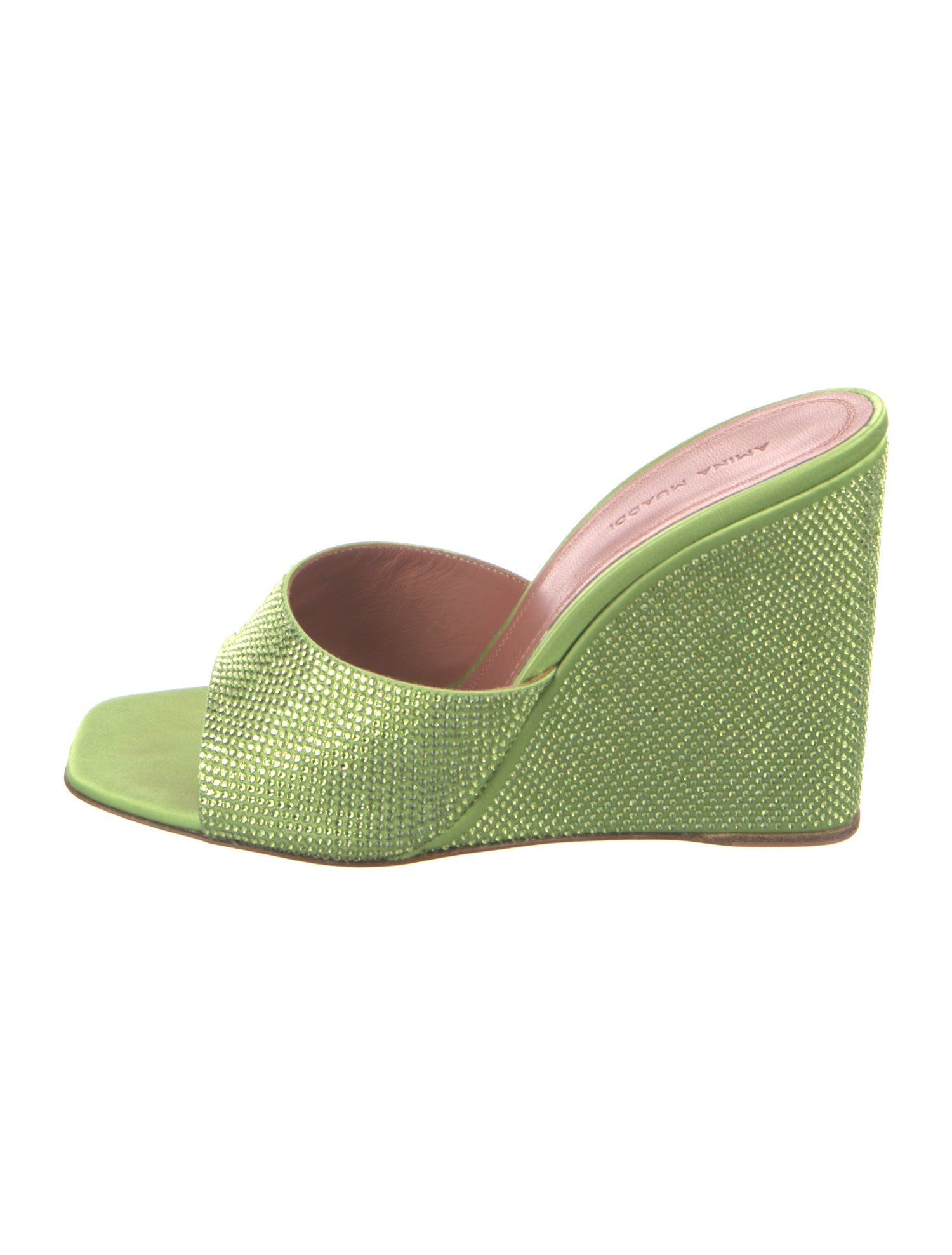 Amina Muaddi Lupita Crystal Slides