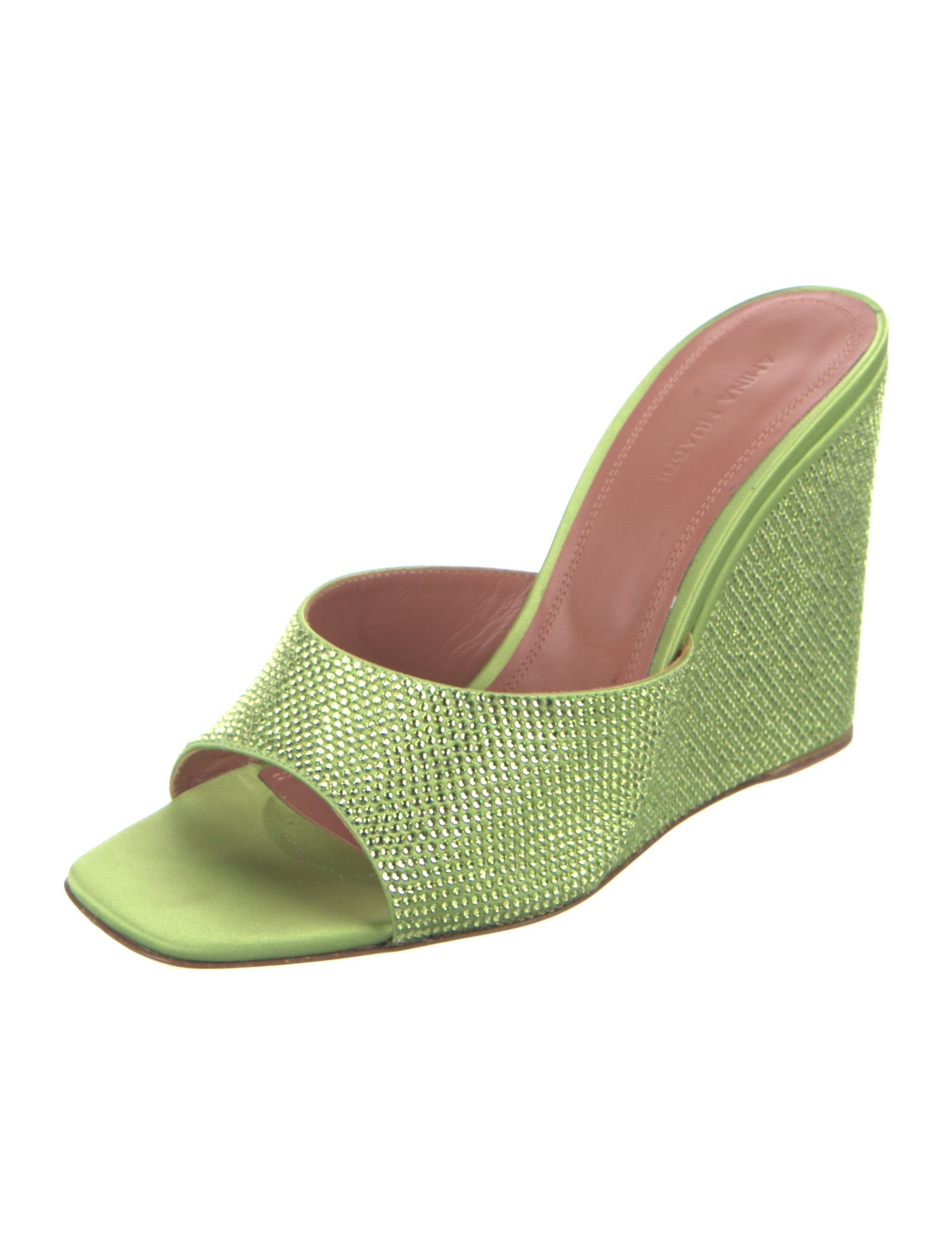 Amina Muaddi Lupita Crystal Slides