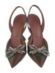 Amina Muaddi Rosie Bow Accents Slingback Pumps