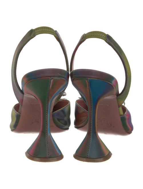 Amina Muaddi Rosie Bow Accents Slingback Pumps