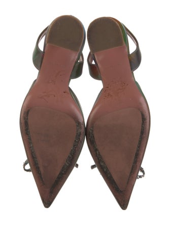 Amina Muaddi Rosie Bow Accents Slingback Pumps