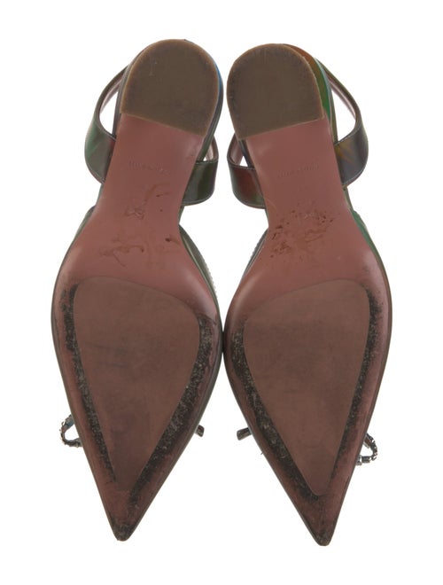 Amina Muaddi Rosie Bow Accents Slingback Pumps