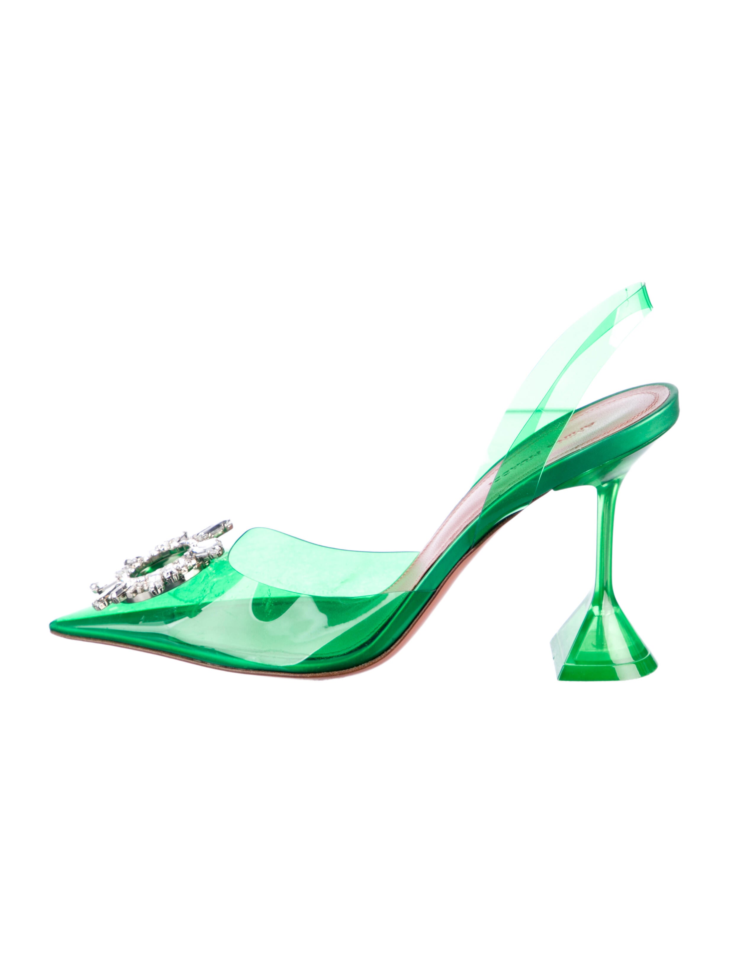 Amina Muaddi Begum PVC Slingback Pumps