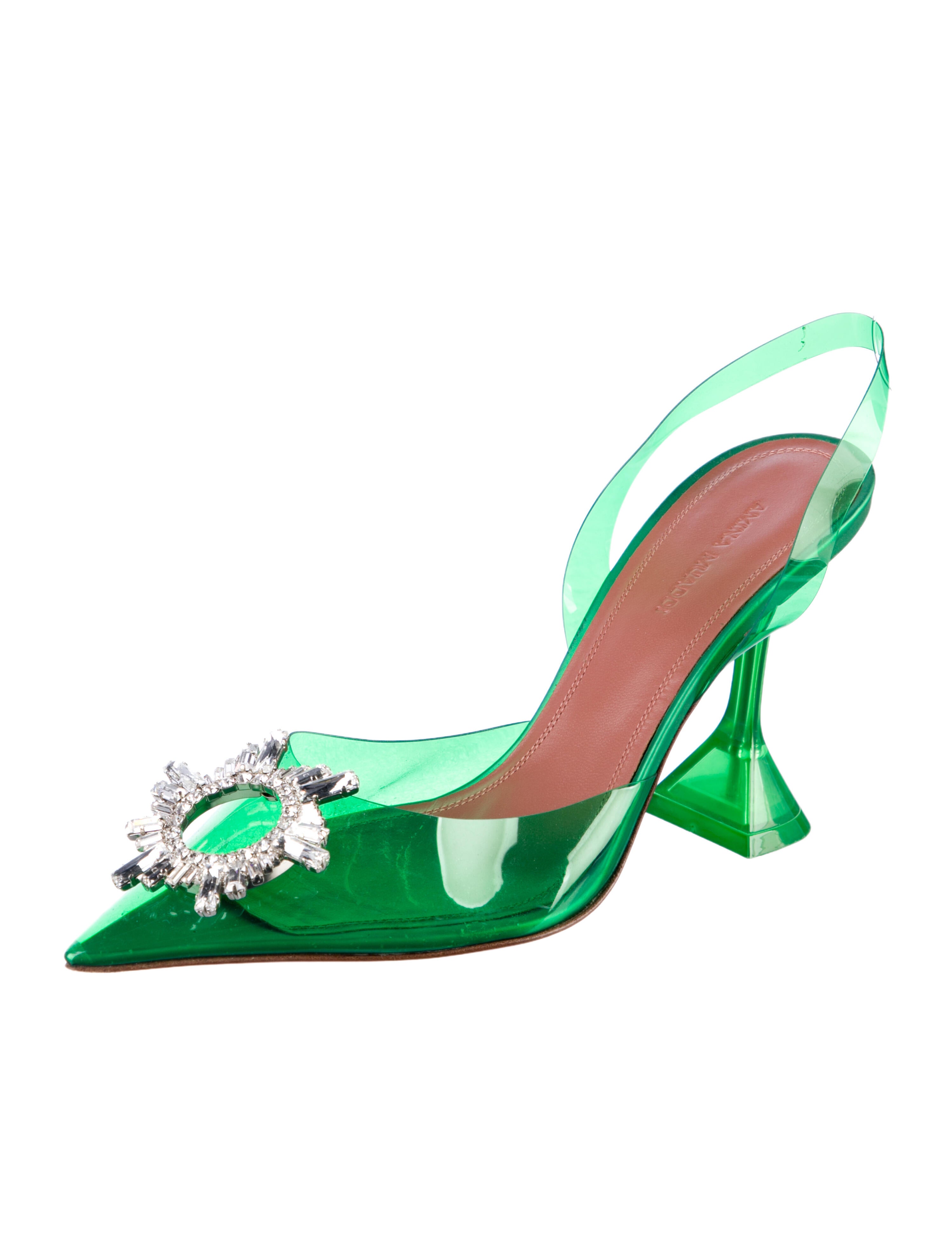 Amina Muaddi Begum PVC Slingback Pumps