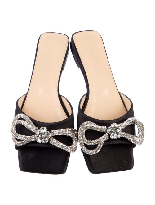 Mach & Mach Satin Bow Accents Slides