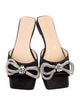 Mach & Mach Satin Bow Accents Slides