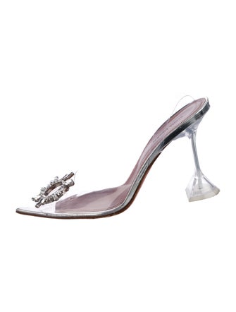 Amina Muaddi Begum PVC Slingback Pumps