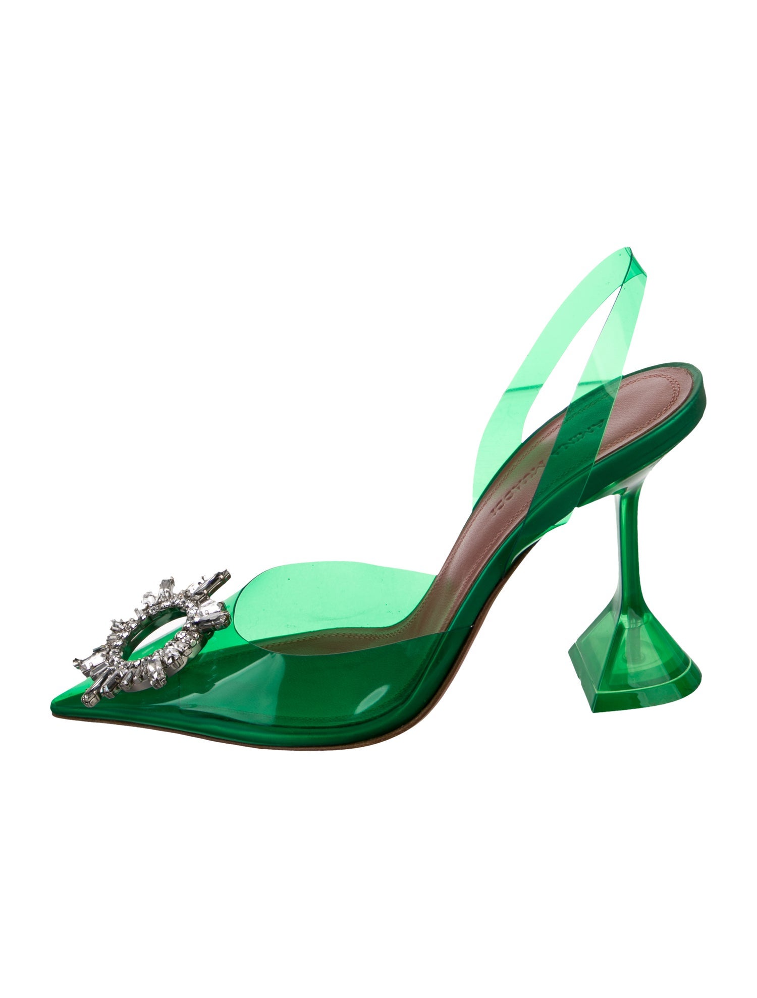 Amina Muaddi Begum PVC Slingback Pumps