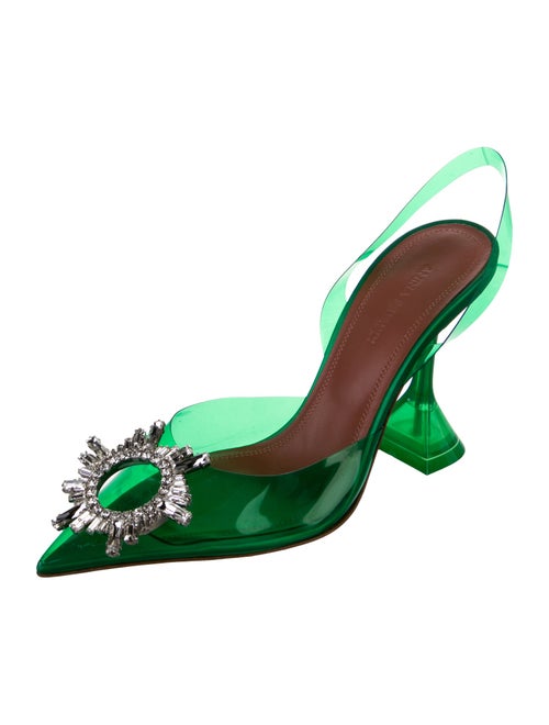 Amina Muaddi Begum PVC Slingback Pumps