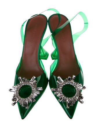 Amina Muaddi Begum PVC Slingback Pumps