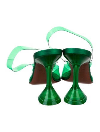 Amina Muaddi Begum PVC Slingback Pumps