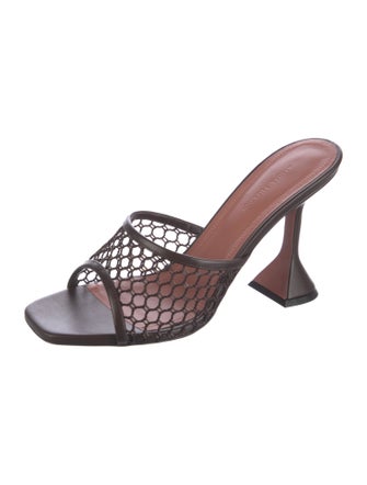 Amina Muaddi Mesh Slides