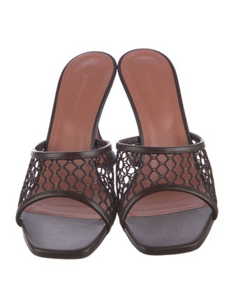 Amina Muaddi Mesh Slides