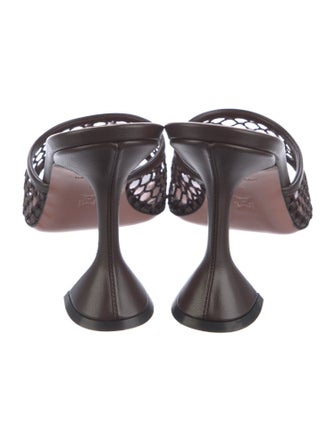 Amina Muaddi Mesh Slides