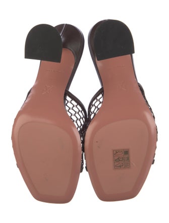 Amina Muaddi Mesh Slides
