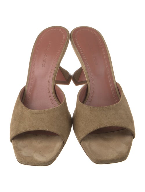 Amina Muaddi Lupita Suede Slides