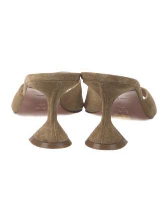 Amina Muaddi Lupita Suede Slides