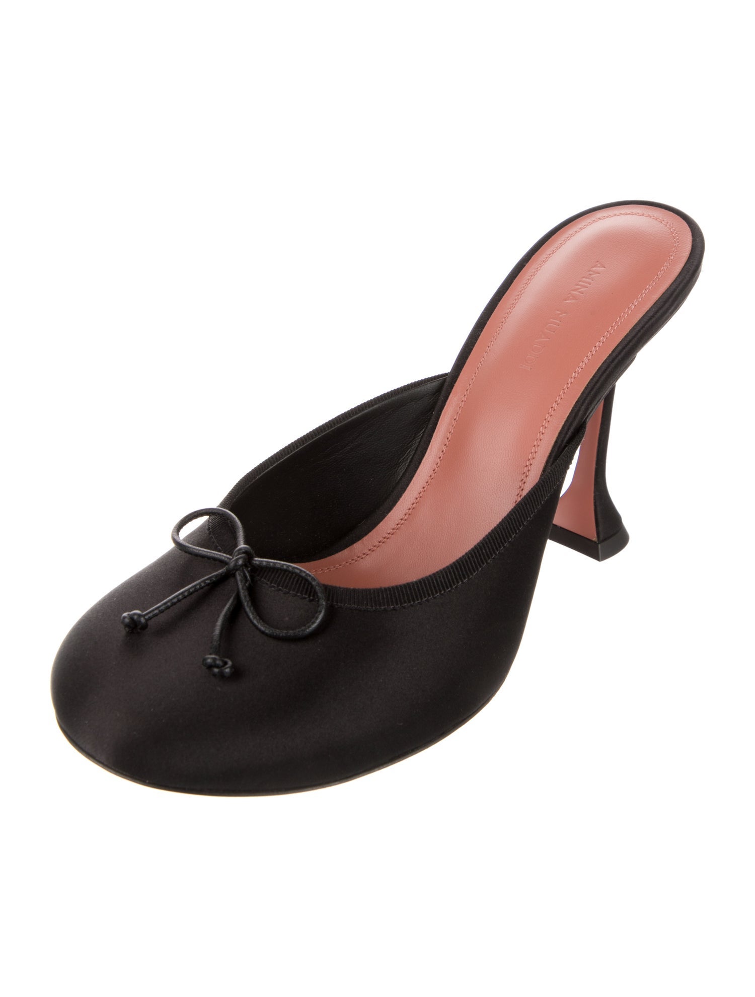 Amina Muaddi Lila Satin Mules w/ Tags