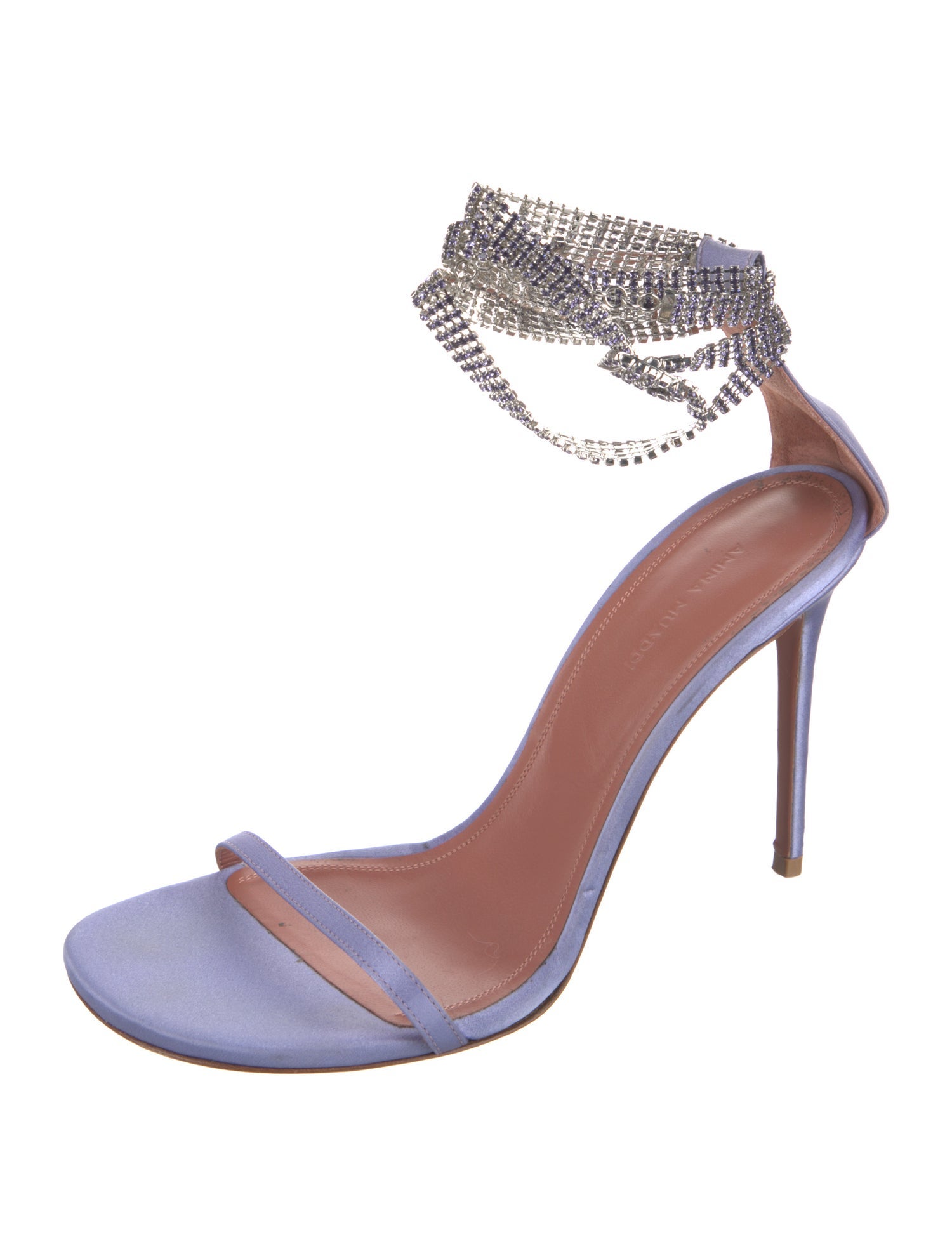 Amina Muaddi Giorgia Satin Sandals