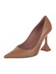 Amina Muaddi Ami Leather Pumps