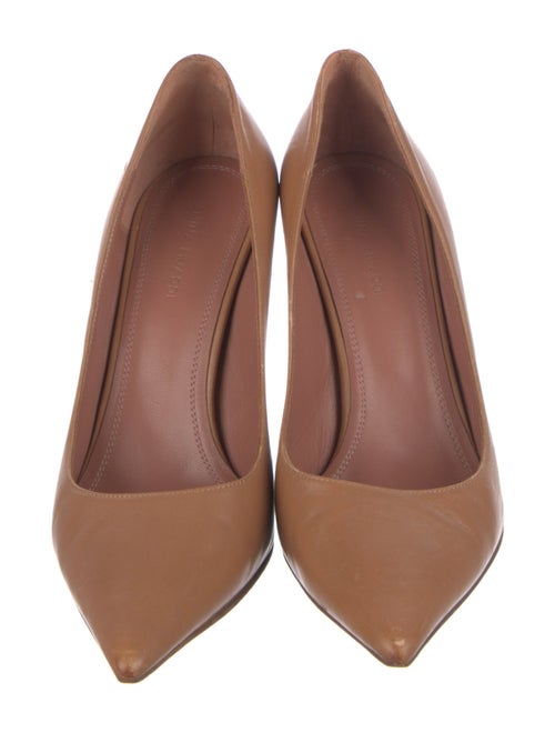 Amina Muaddi Ami Leather Pumps