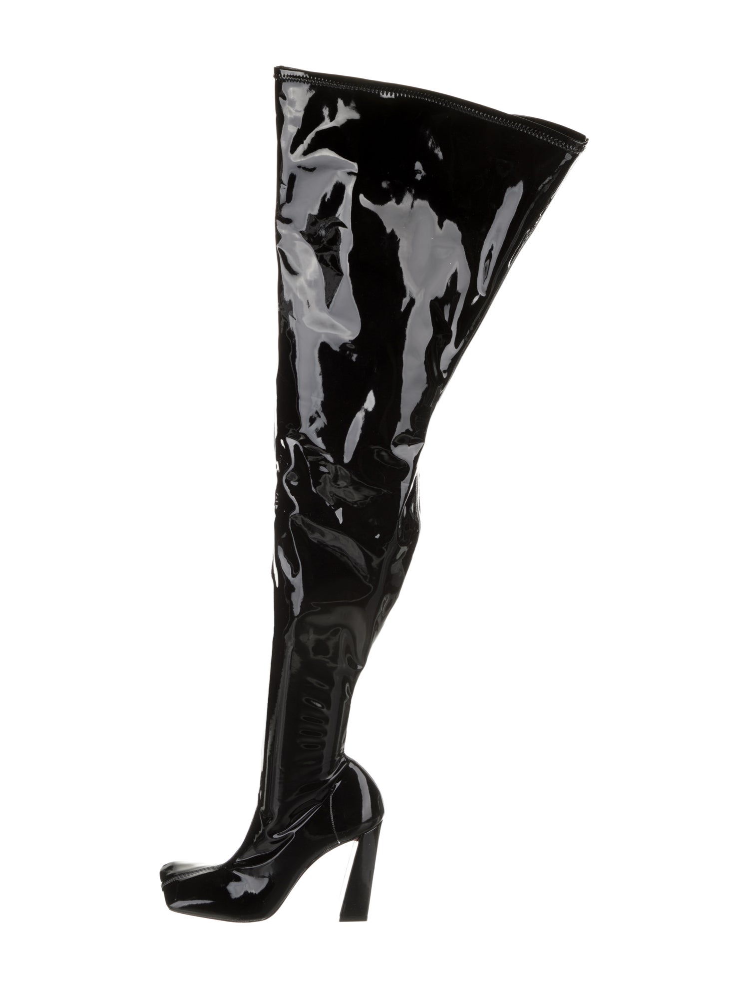 Amina Muaddi Marine 95 Patent Leather Boots