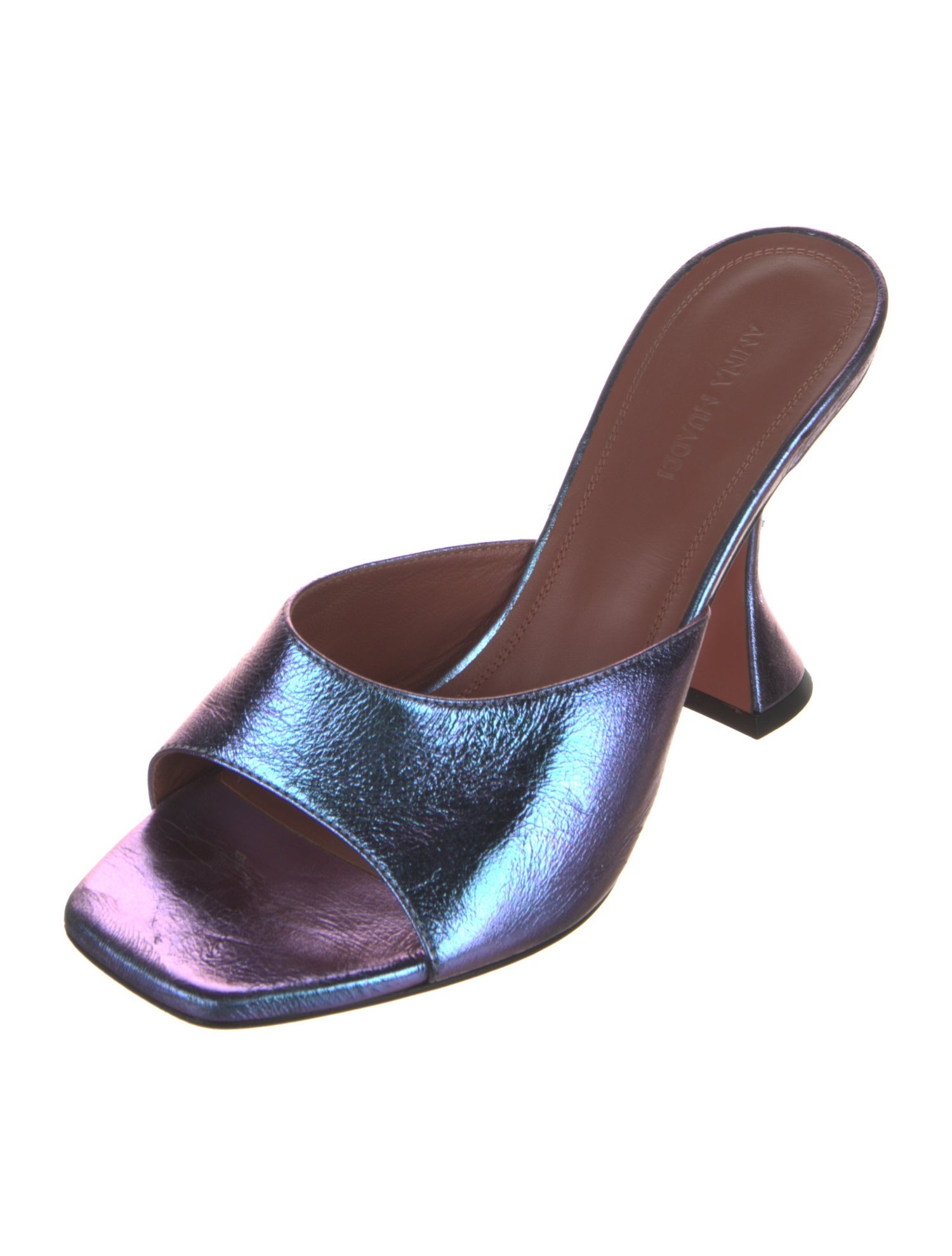 Amina Muaddi Lupita Leather Slides