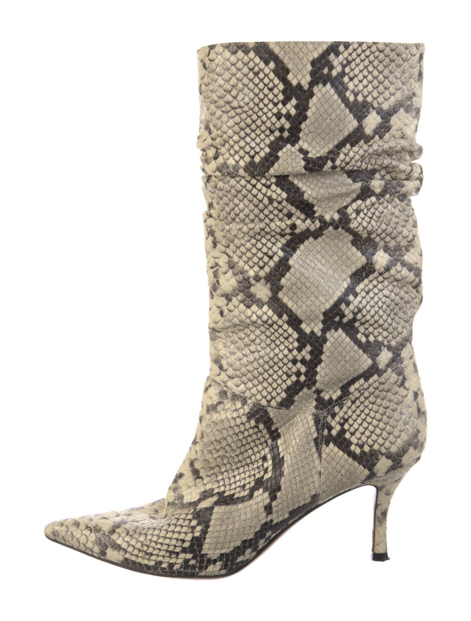 Amina Muaddi Ida 70 Leather Boots