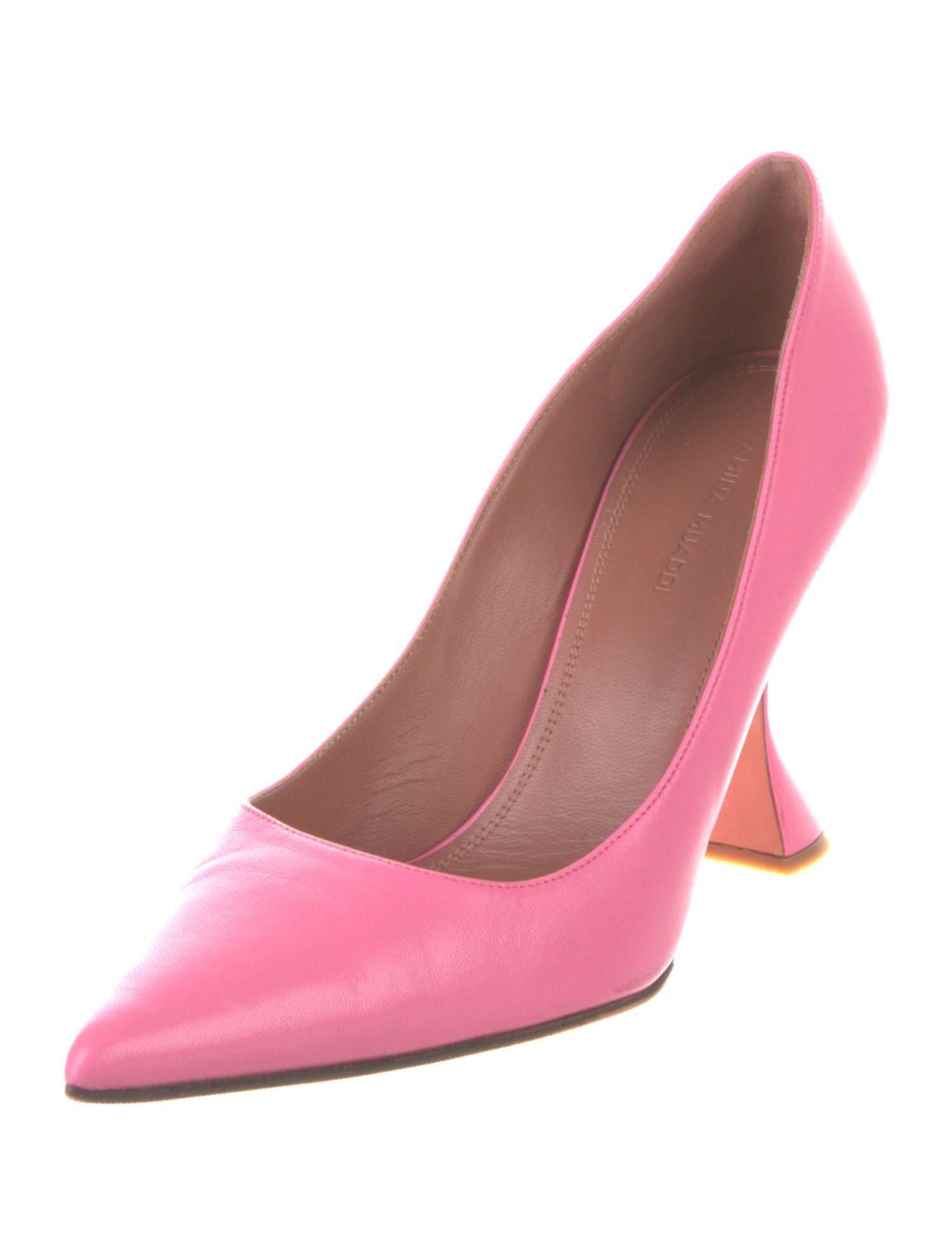 Amina Muaddi Ami Leather Pumps