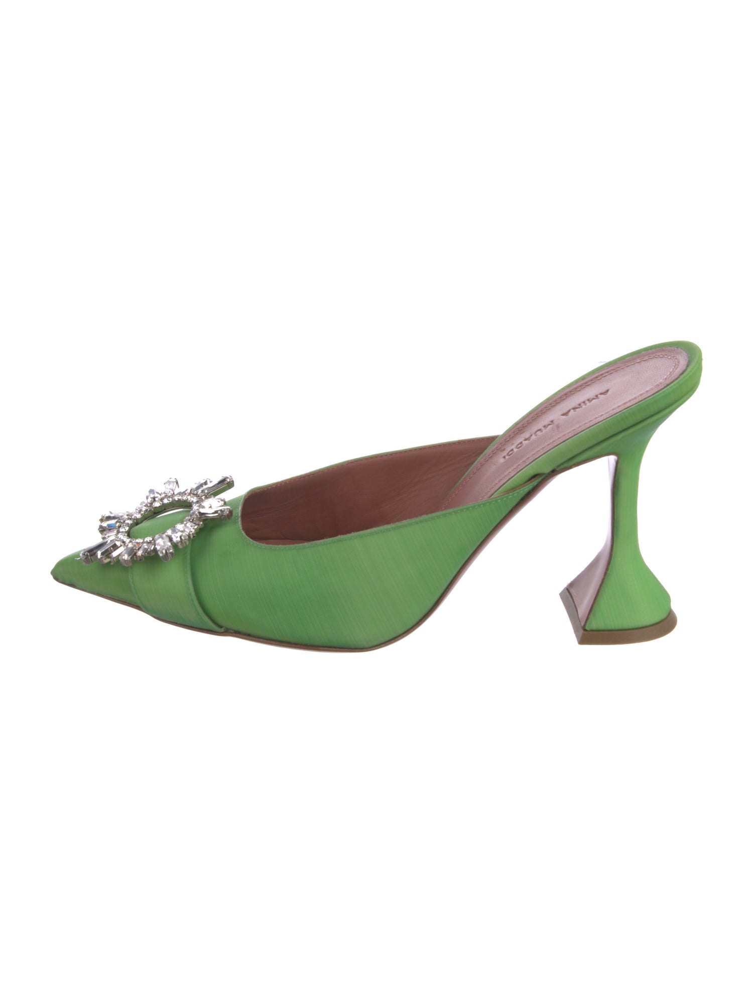 Amina Muaddi Begum Satin Mules