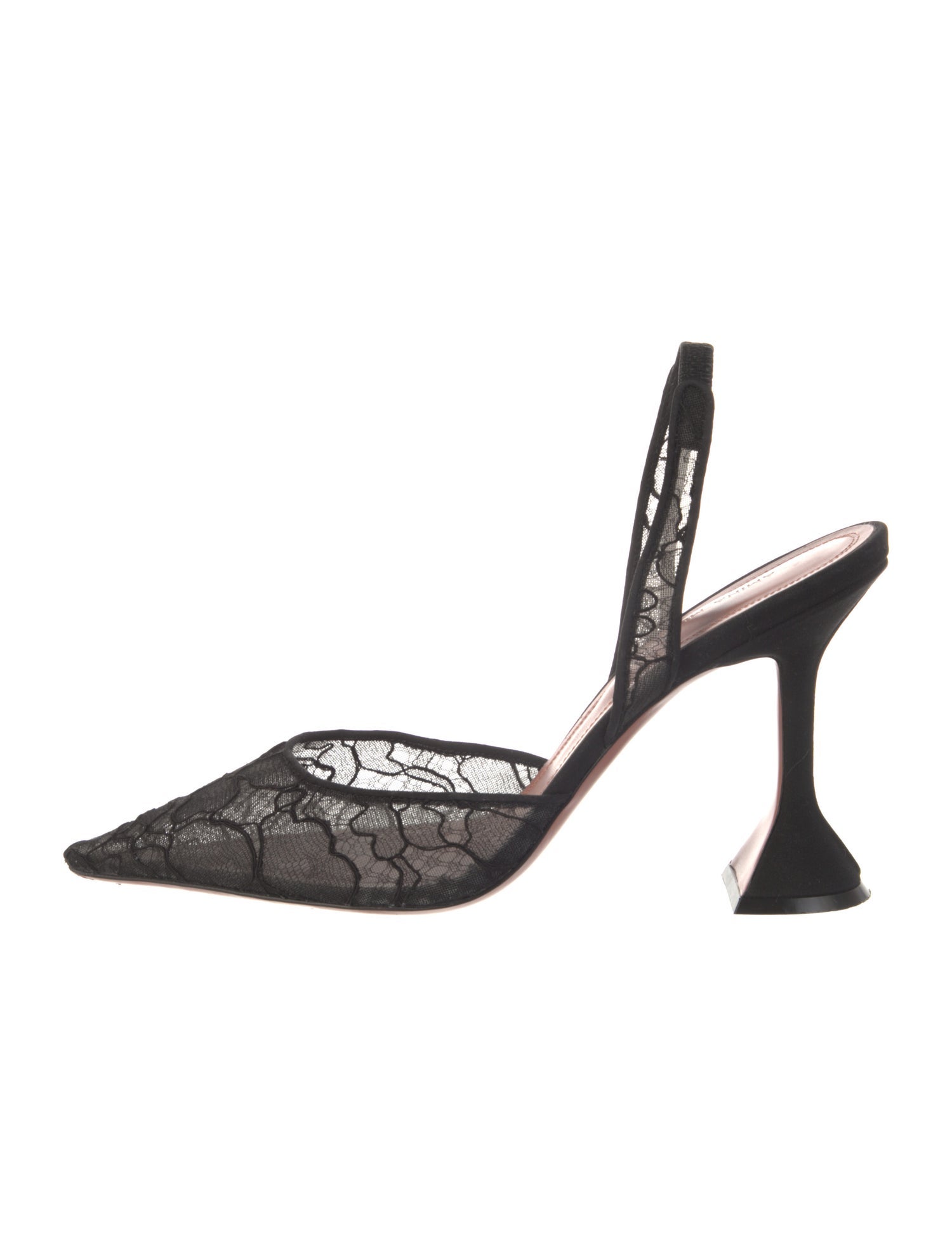 Amina Muaddi Holli Lace Slingback Pumps