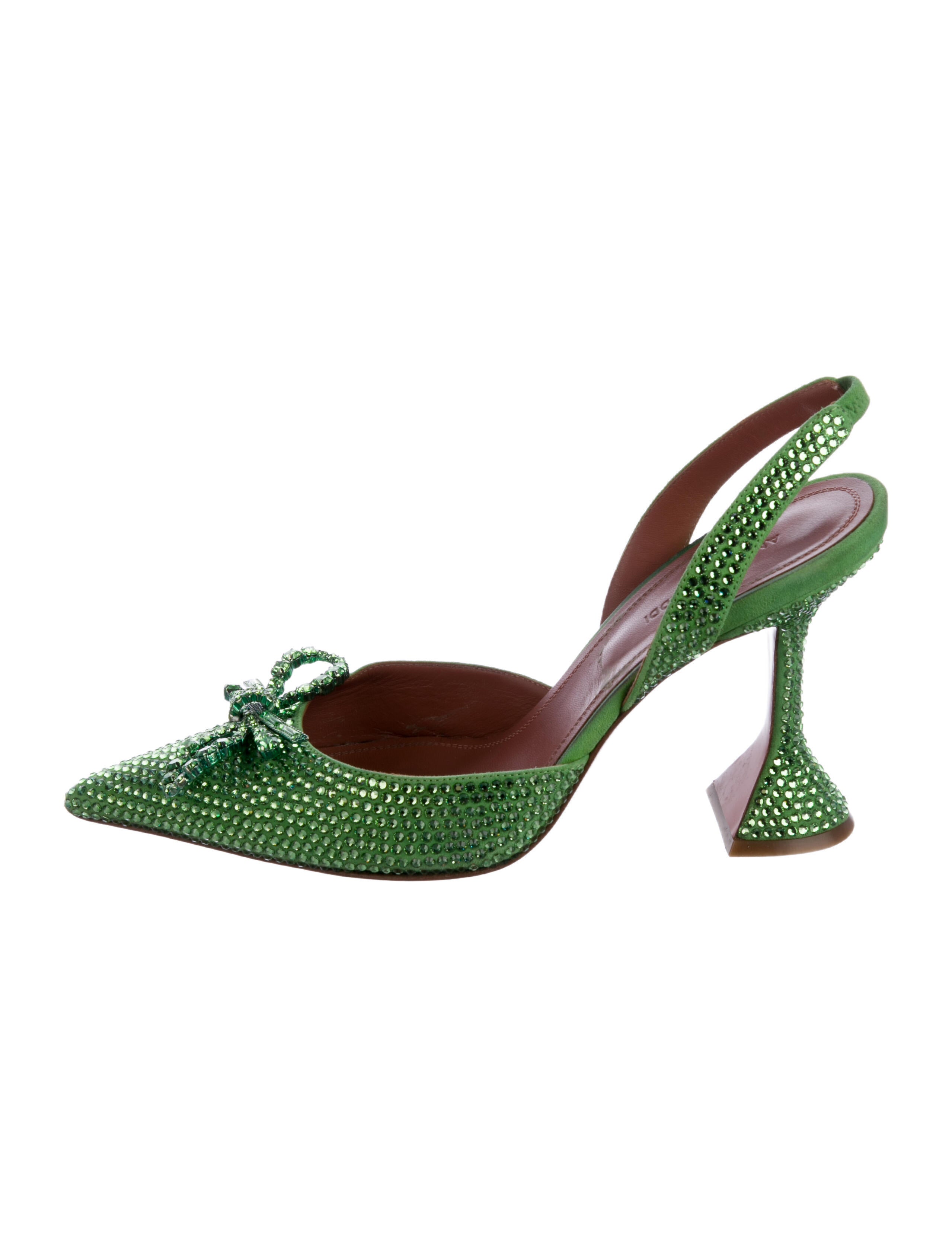 Amina Muaddi Rosie Crystal Slingback Pumps