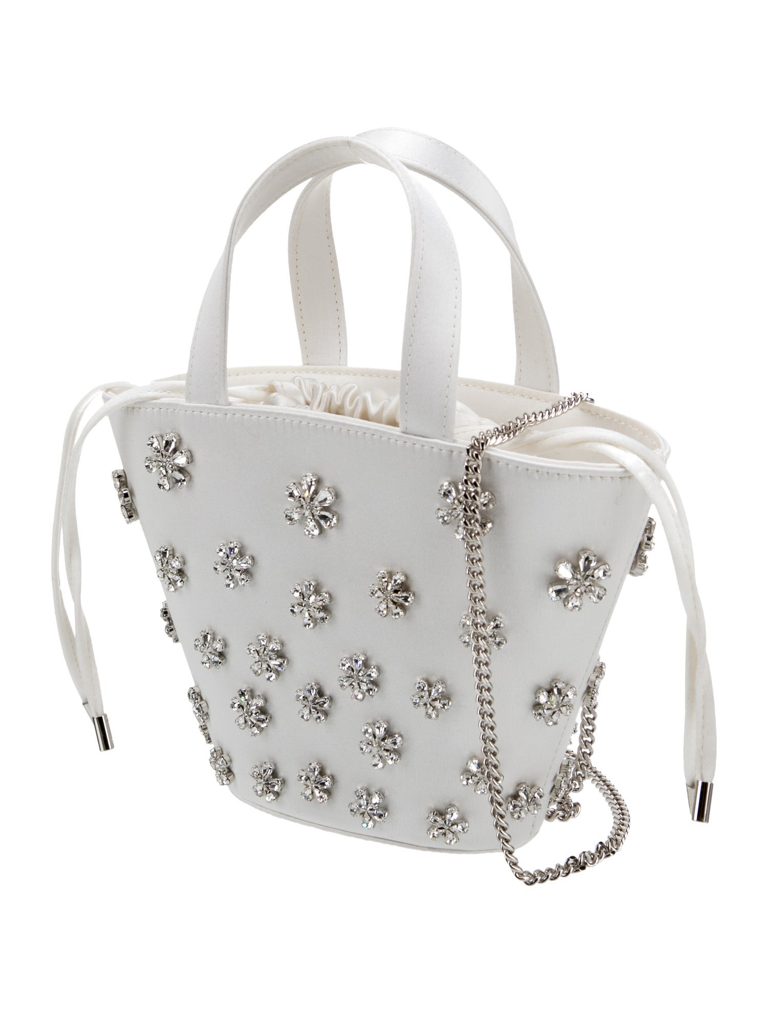 Amina Muaddi Satin Lily