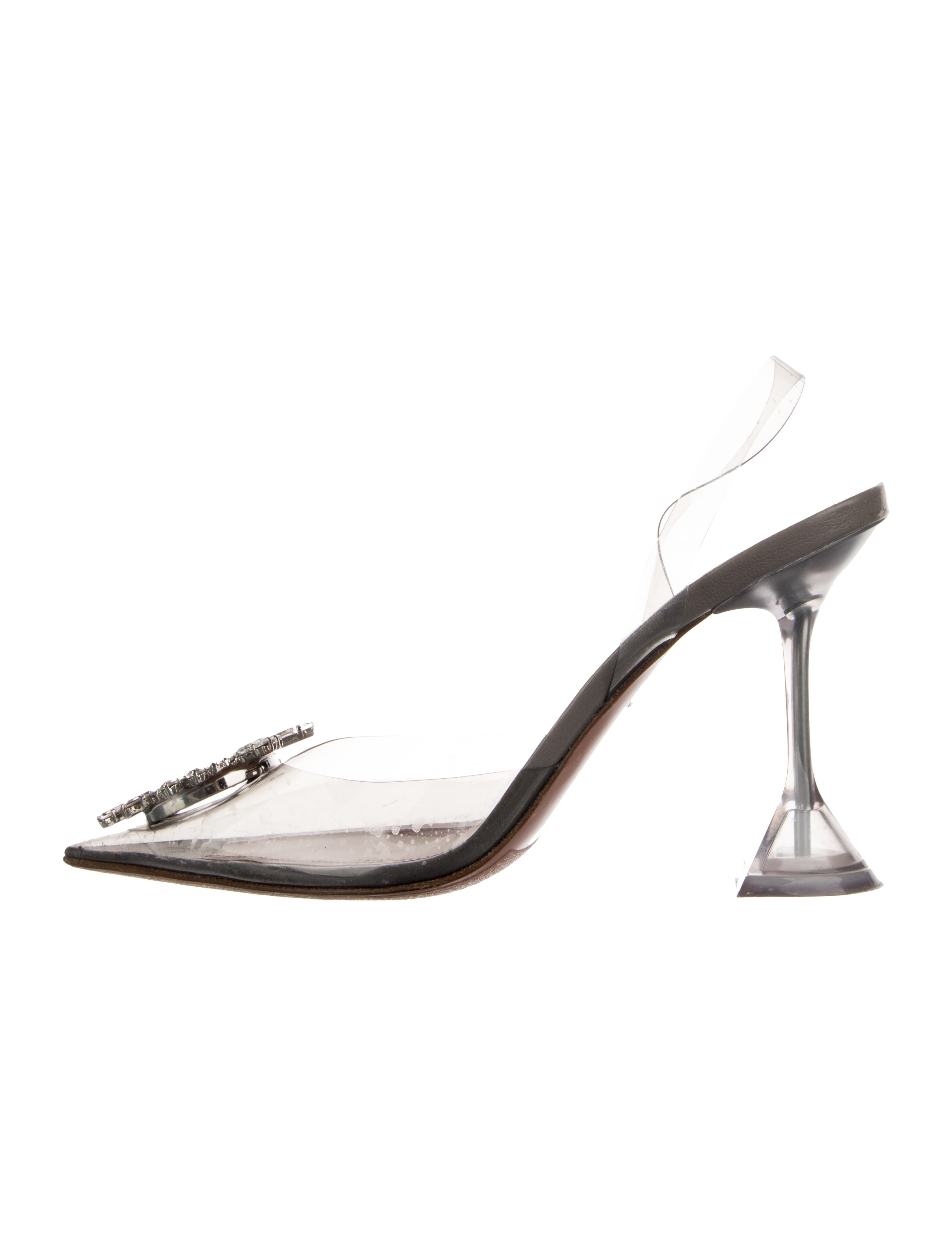 Amina Muaddi Begum PVC Slingback Pumps