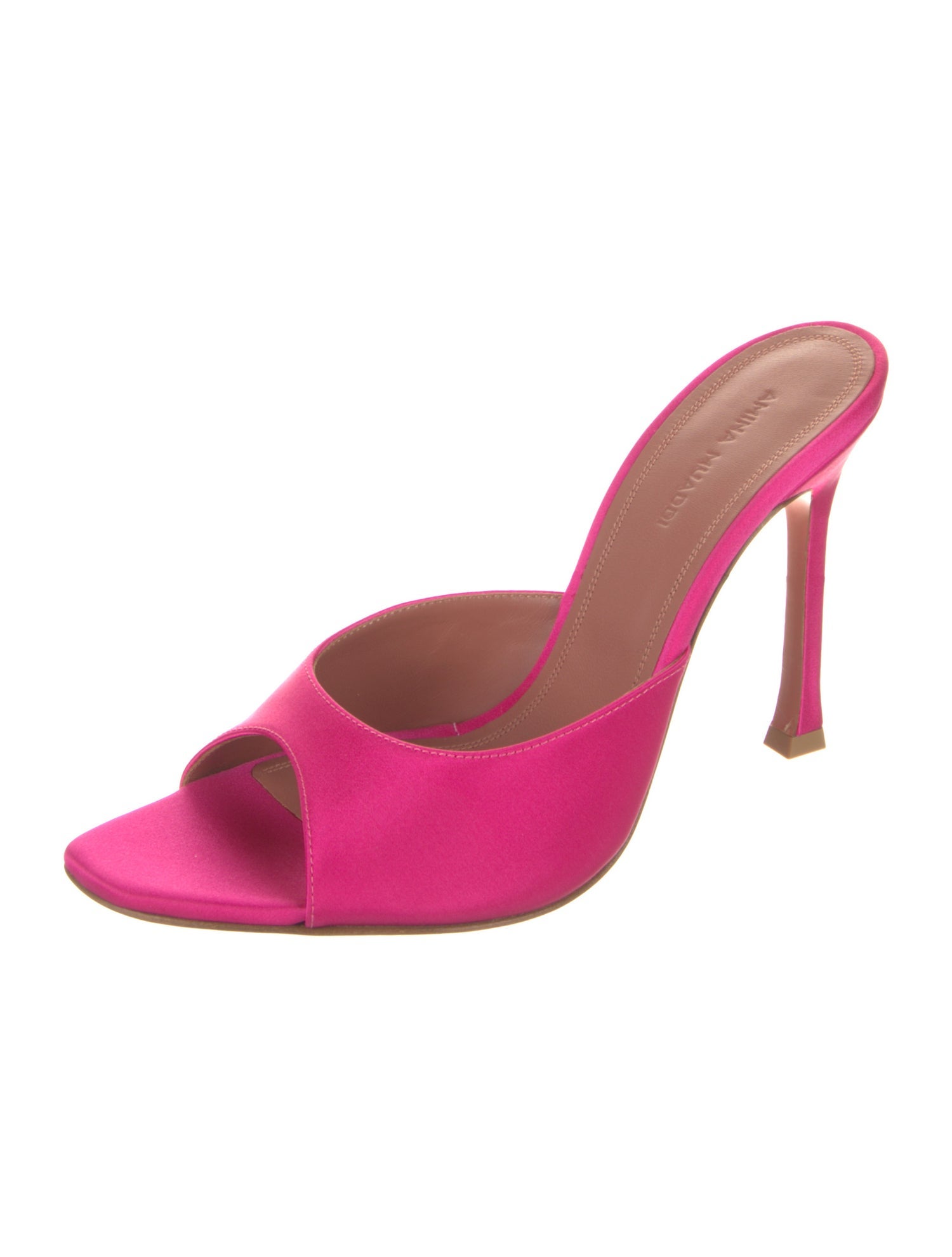 Amina Muaddi Alexa Slipper 105 Satin Slides