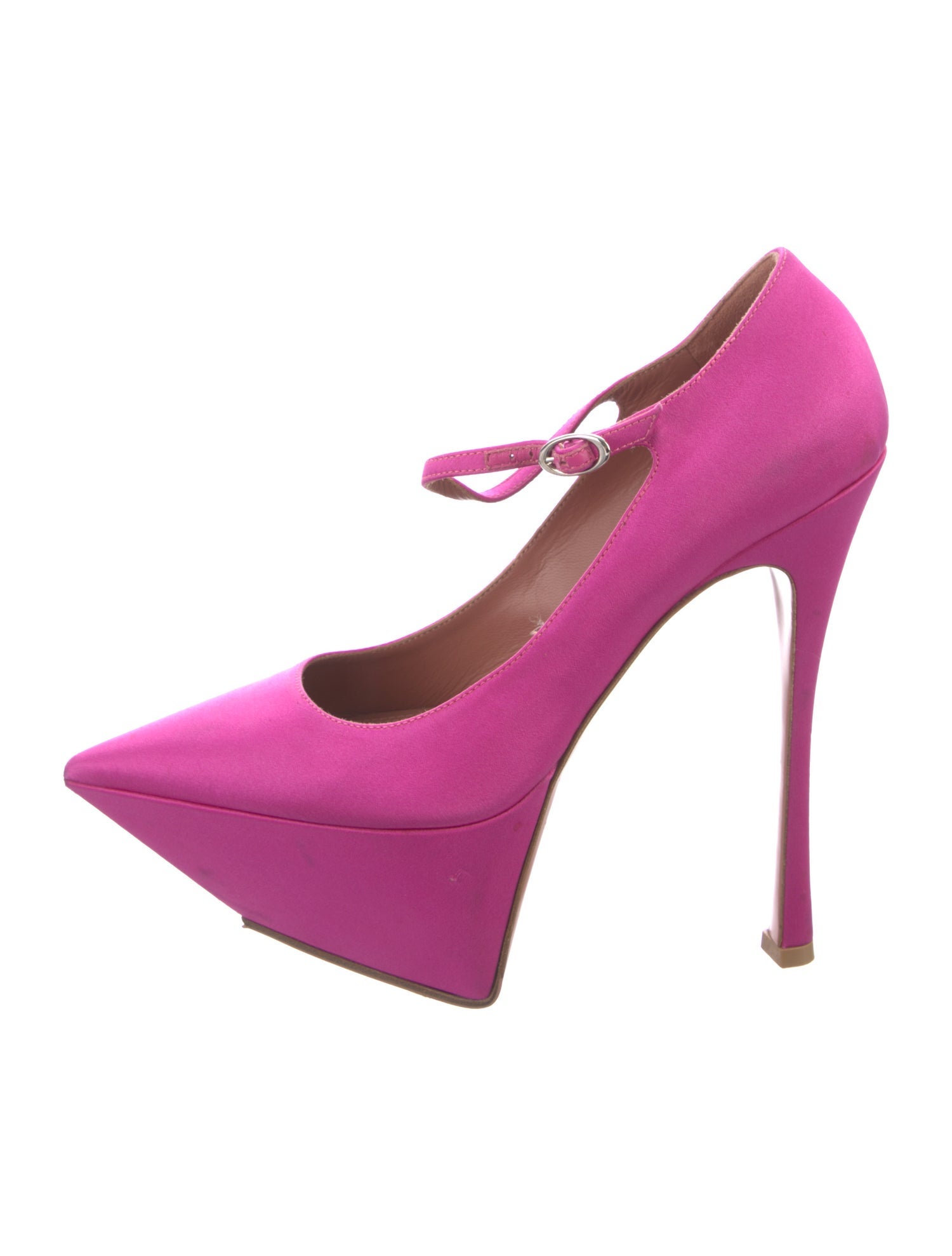 Amina Muaddi Yigit Satin Pumps