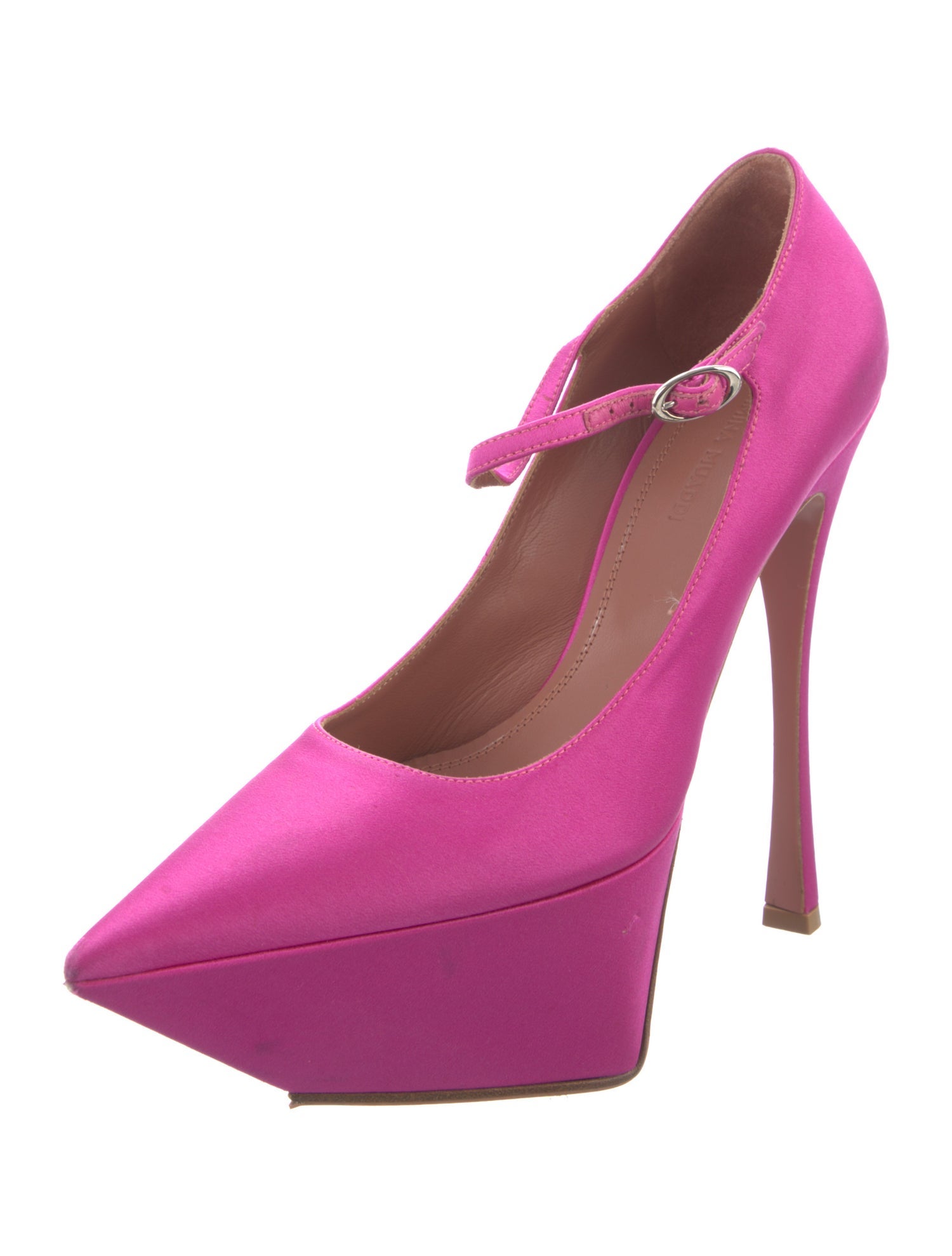 Amina Muaddi Yigit Satin Pumps