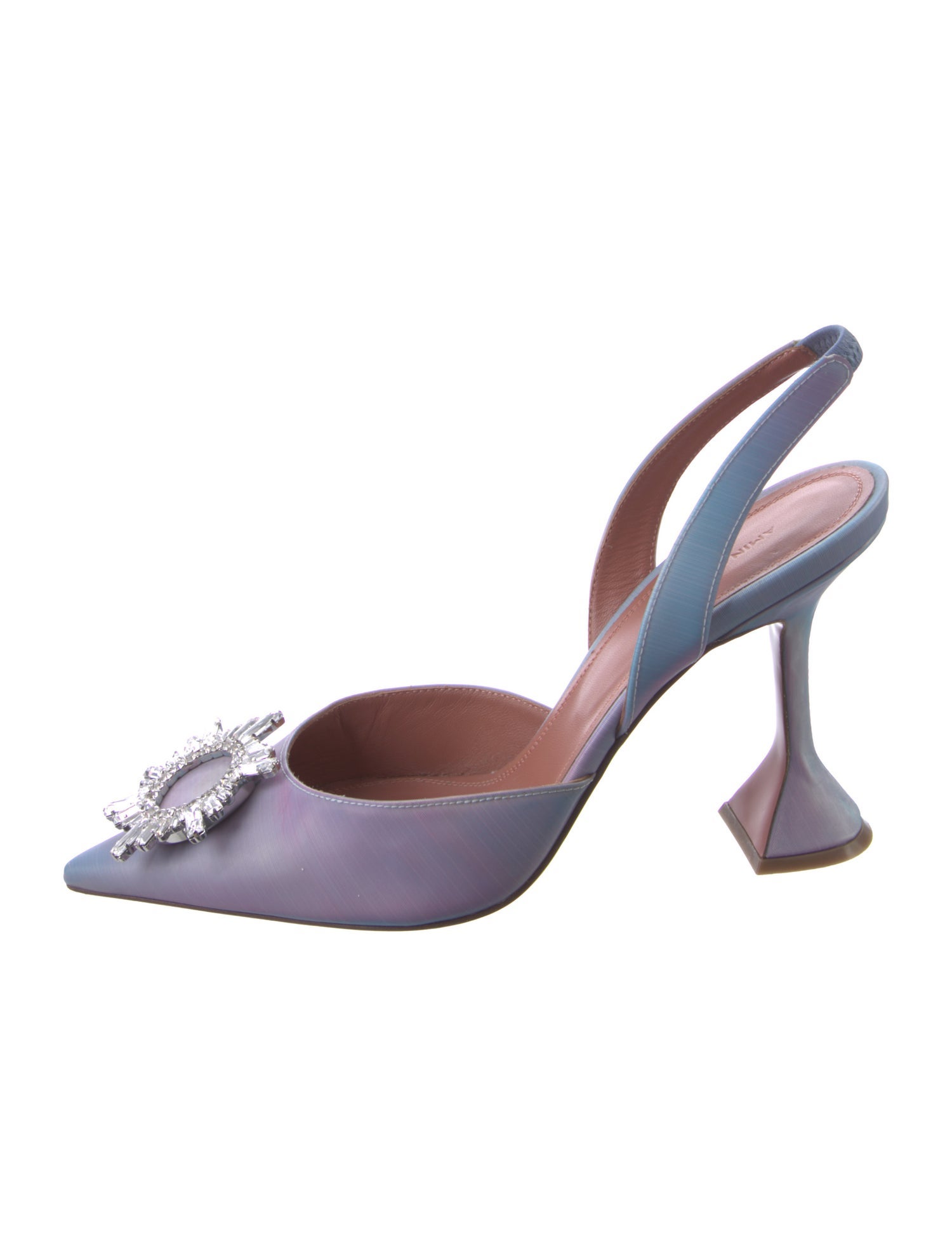 Amina Muaddi Begum Leather Slingback Pumps