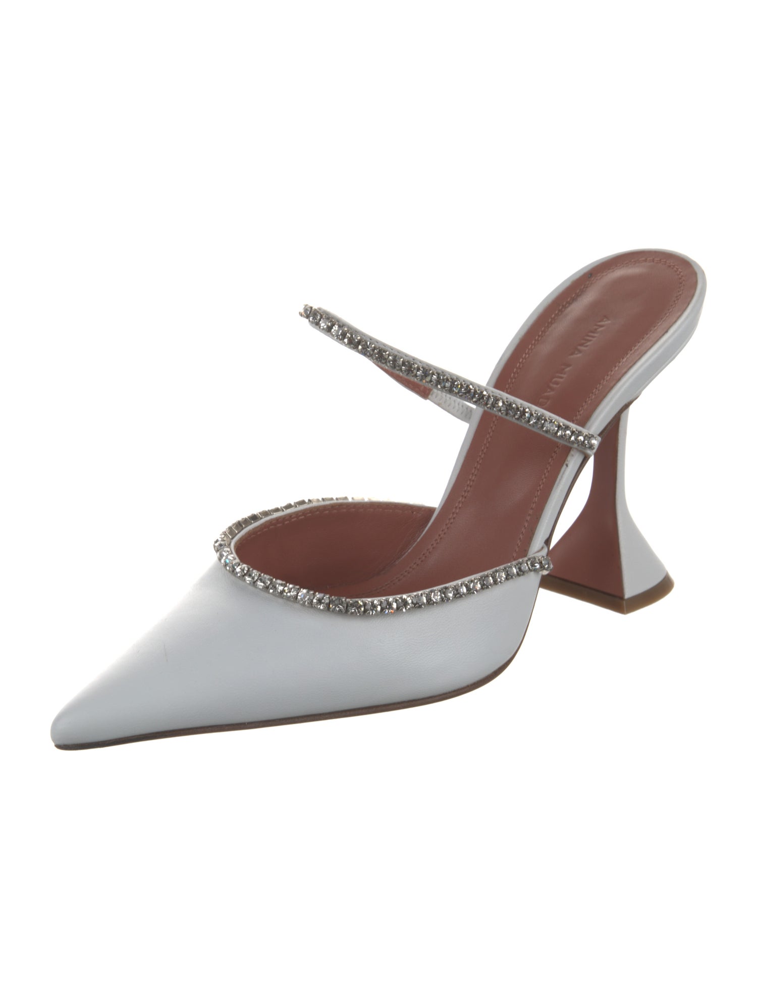 Amina Muaddi Gilda Leather Mules