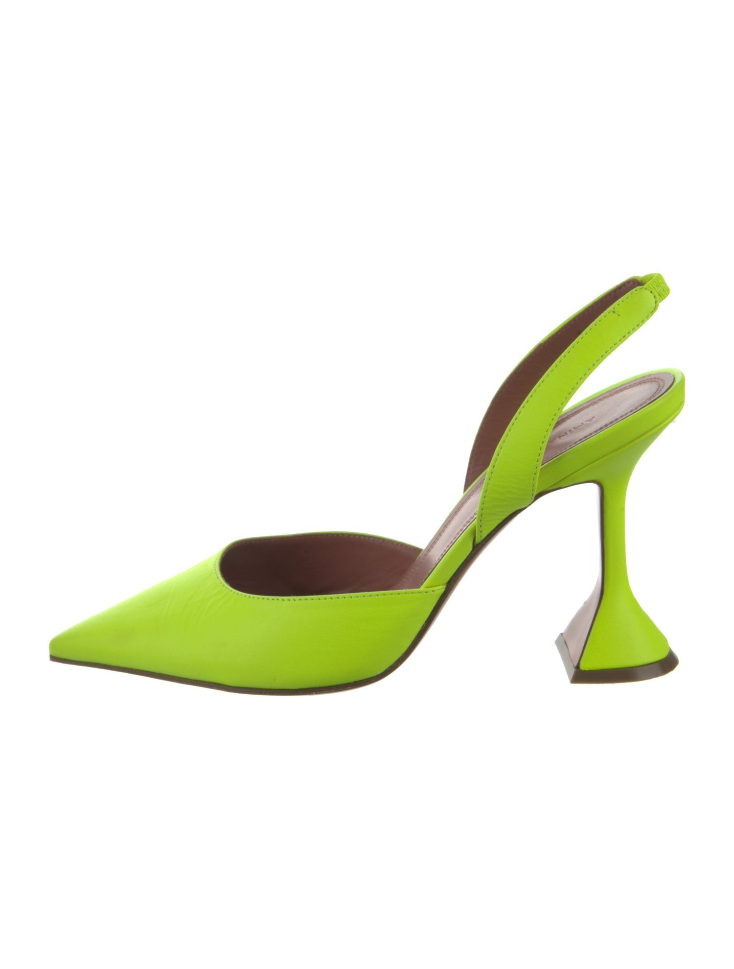 Amina Muaddi Leather Slingback Pumps