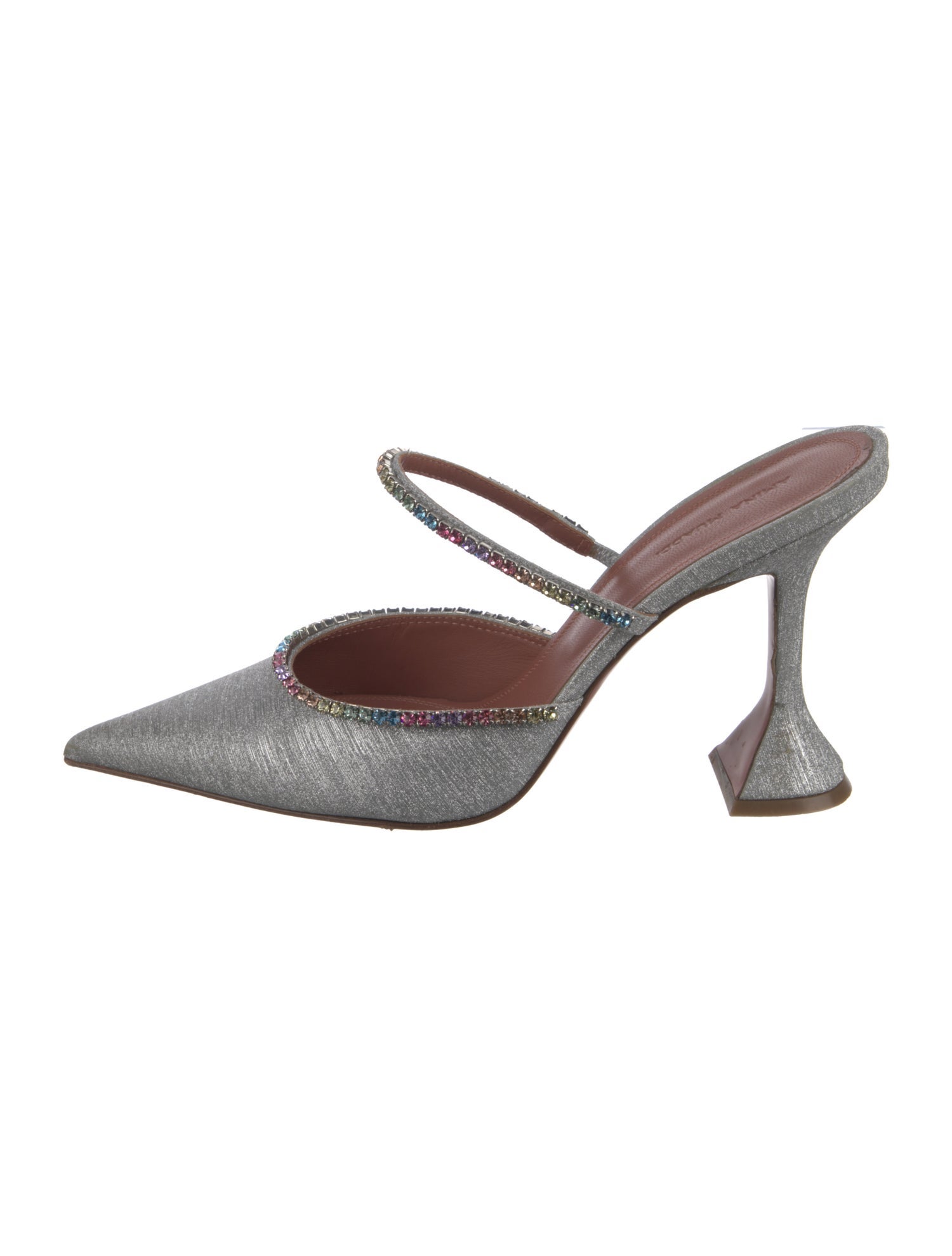 Amina Muaddi Gilda Satin Mules