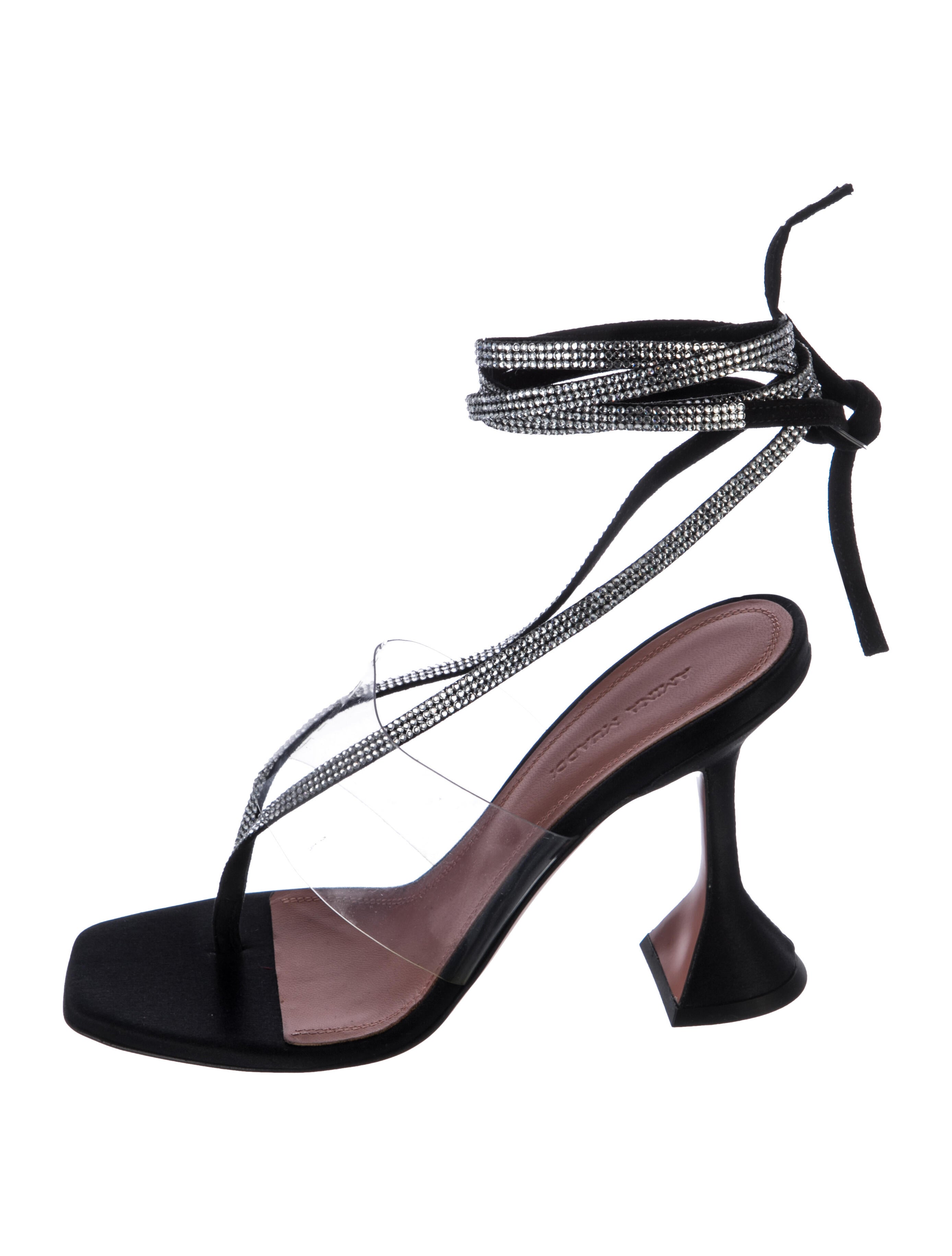 Amina Muaddi Zula Sandal Satin Slingback Sandals