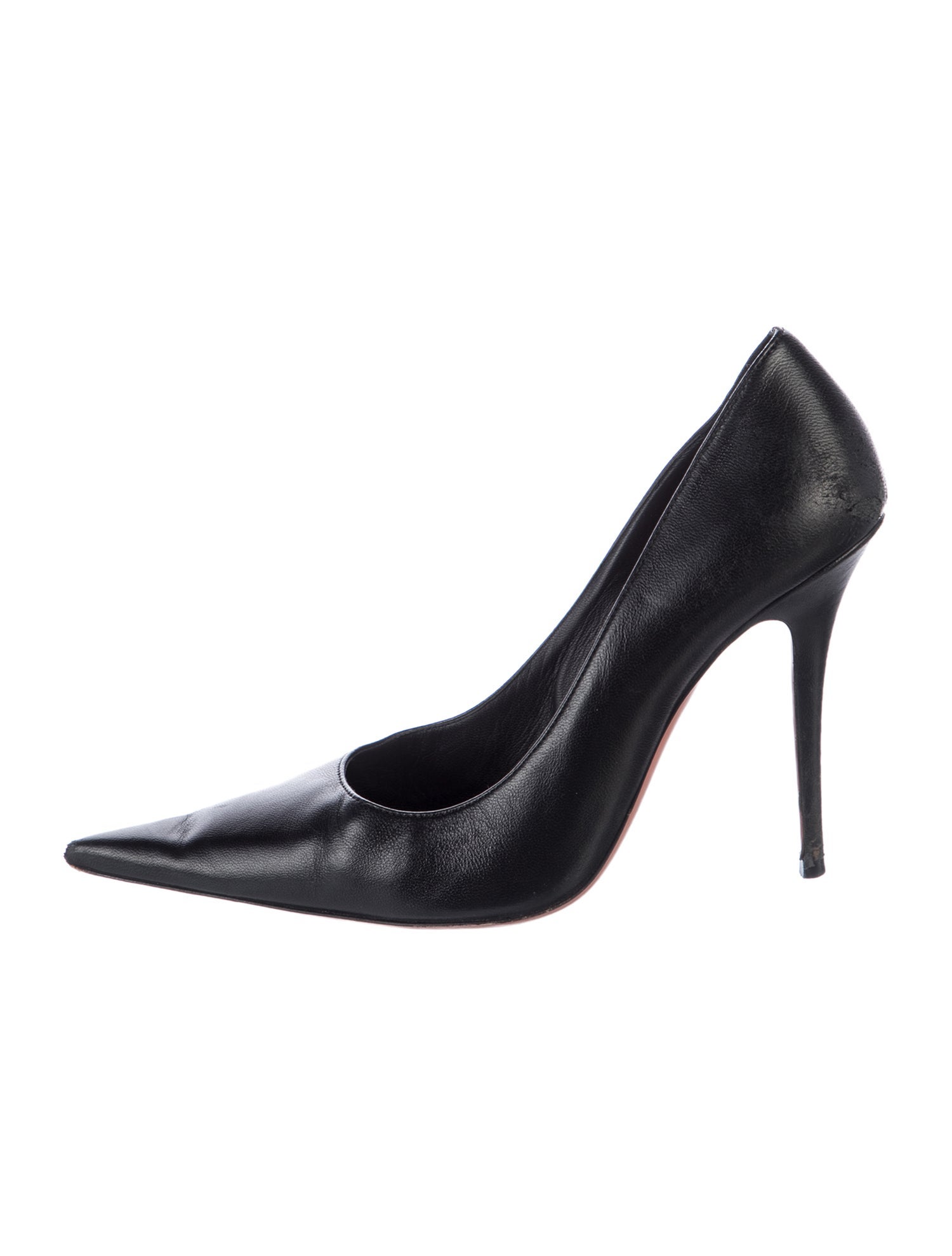 Amina Muaddi Barbara Pump Leather Pumps