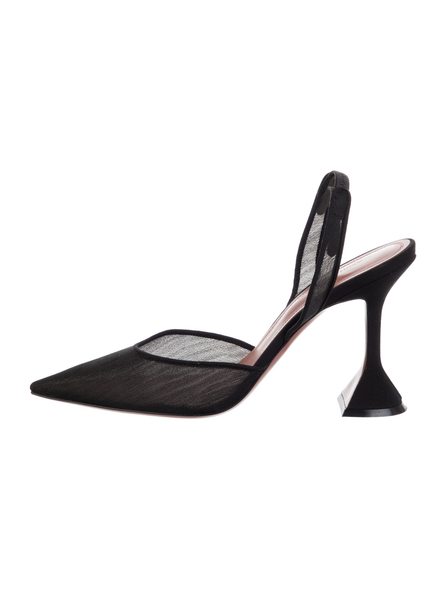 Amina Muaddi Holli Satin Slingback Pumps