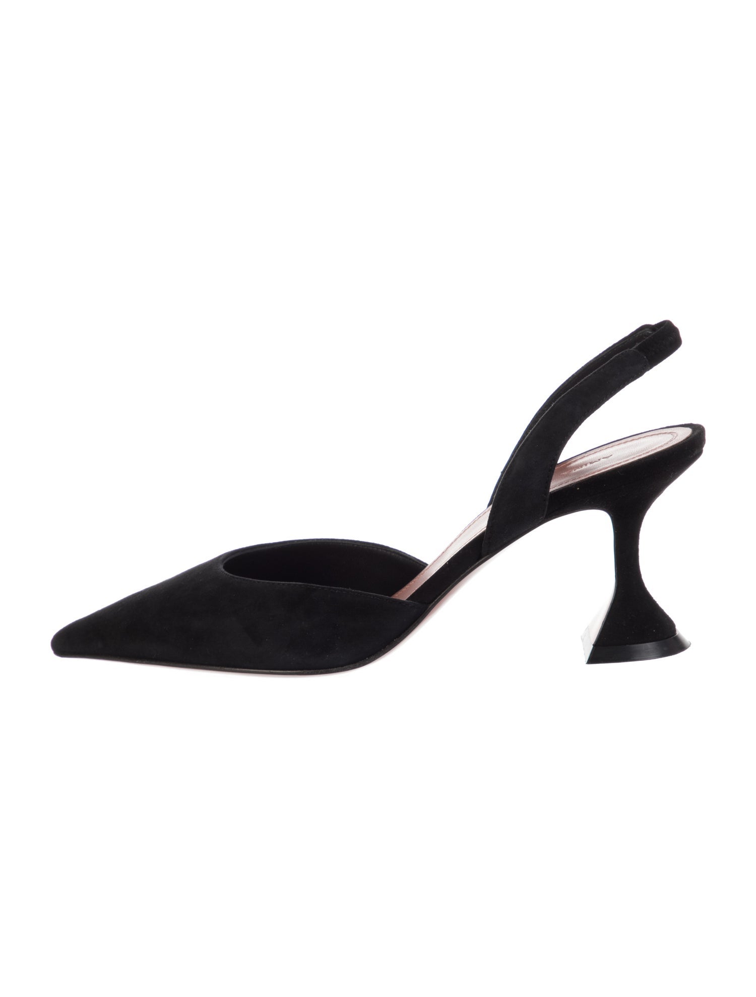 Amina Muaddi Holli Satin Slingback Pumps