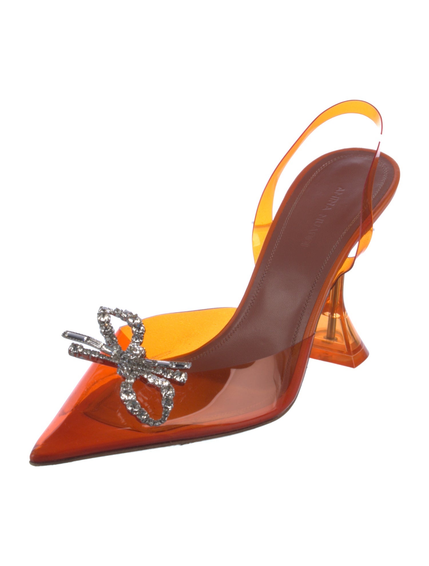Amina Muaddi Rosie PVC Slingback Pumps