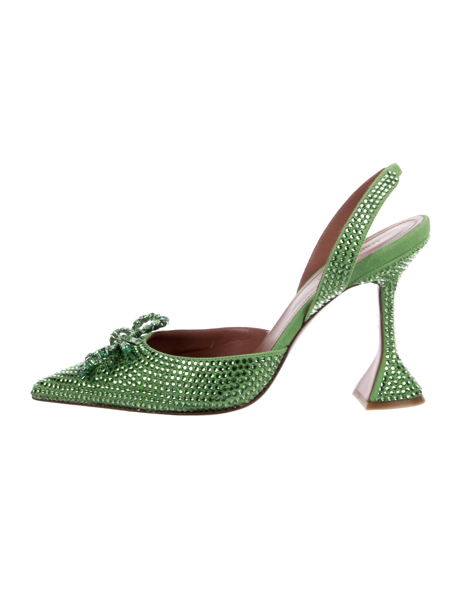 Amina Muaddi Rosie Crystal Slingback Pumps