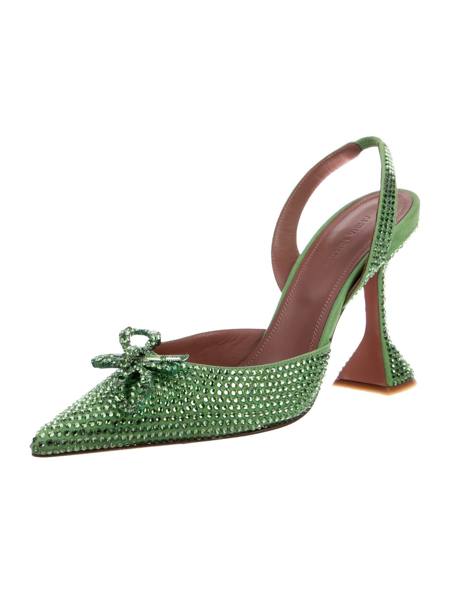 Amina Muaddi Rosie Crystal Slingback Pumps