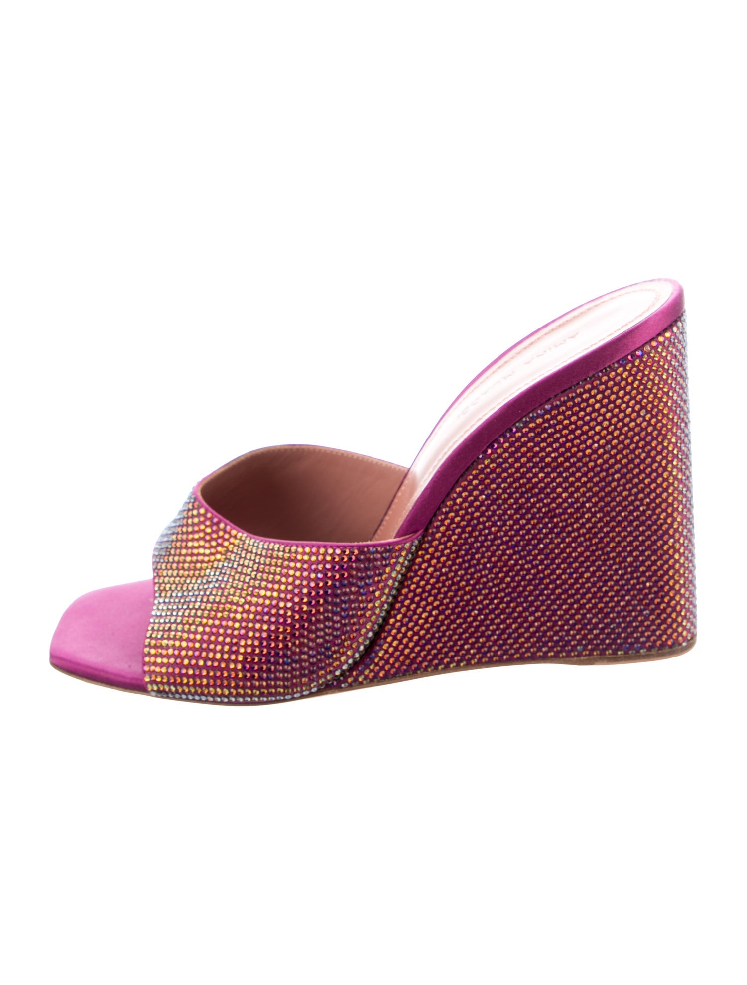 Amina Muaddi Lupita Satin Slides