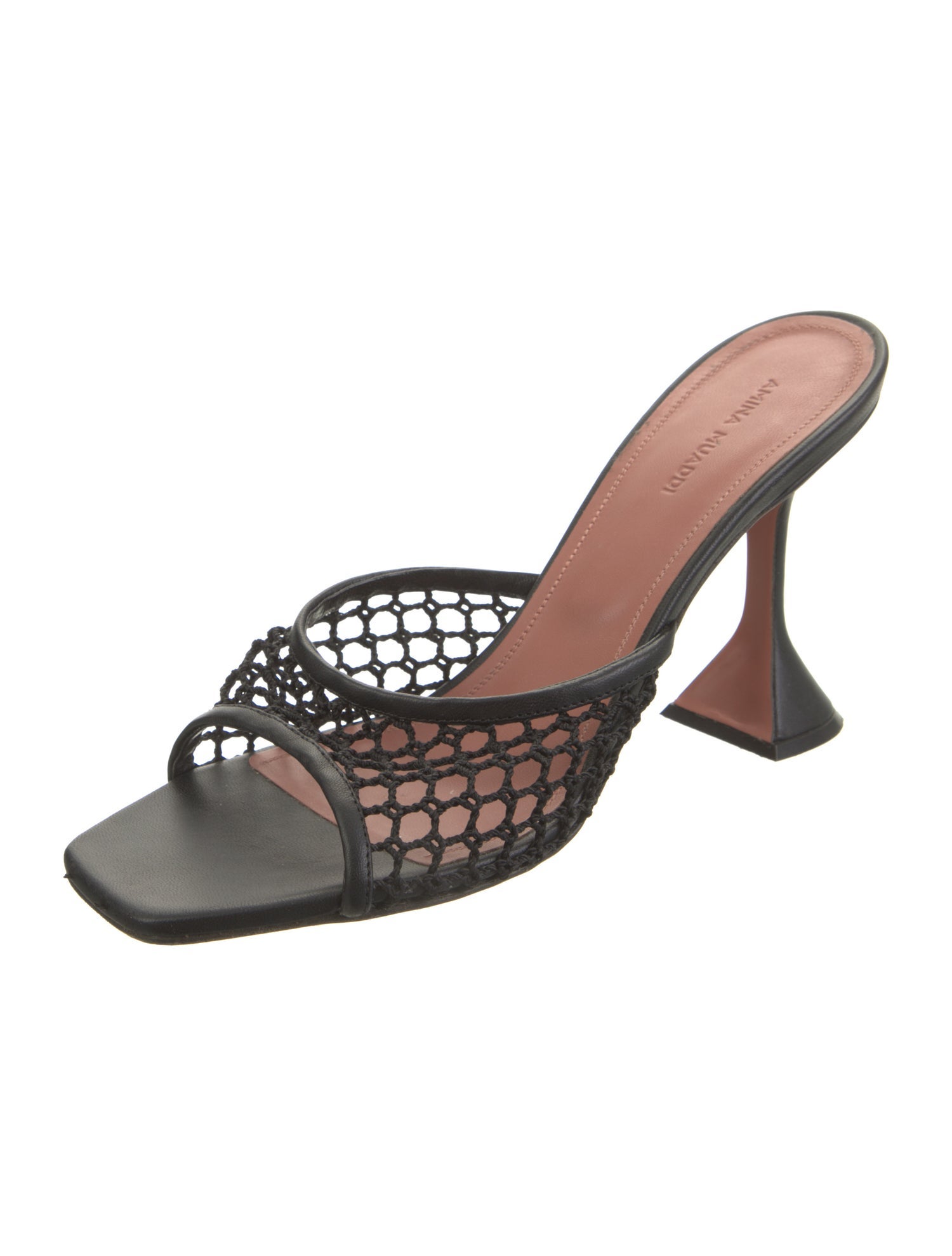 Amina Muaddi Lupita Mesh Slides